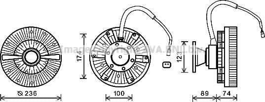 Prasco SCC029 - Съединител, вентилатор на радиатора vvparts.bg