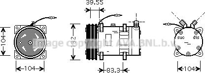 Prasco SCK017 - Компресор, климатизация vvparts.bg