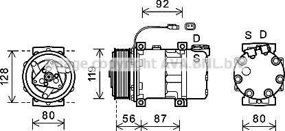 Prasco SCK033 - Компресор, климатизация vvparts.bg