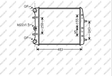 Prasco SK320R001 - Радиатор, охлаждане на двигателя vvparts.bg