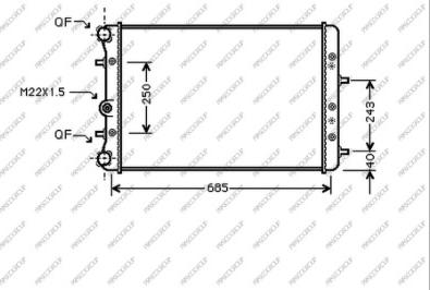 Prasco SK320R002 - Радиатор, охлаждане на двигателя vvparts.bg