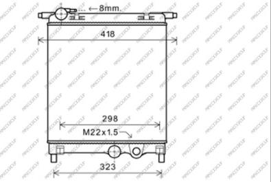 Prasco SK201R001 - Радиатор, охлаждане на двигателя vvparts.bg