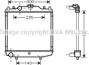 Prasco SZ2028 - Радиатор, охлаждане на двигателя vvparts.bg