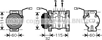 Prasco SZAK110 - Компресор, климатизация vvparts.bg