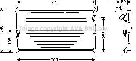 Prasco TO5130 - Кондензатор, климатизация vvparts.bg