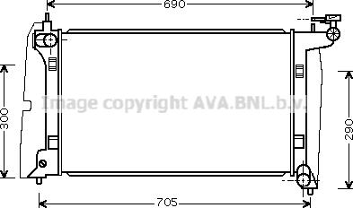 Prasco TO2302 - Радиатор, охлаждане на двигателя vvparts.bg