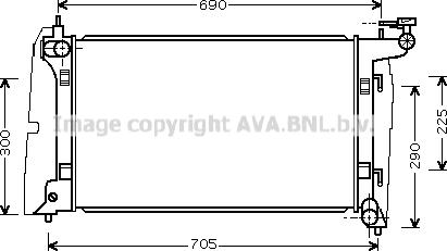 Prasco TO2323 - Радиатор, охлаждане на двигателя vvparts.bg