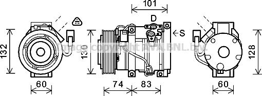 Prasco TOAK611 - Компресор, климатизация vvparts.bg