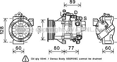 Prasco TOAK618 - Компресор, климатизация vvparts.bg