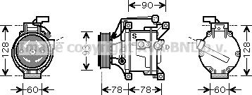 Prasco TOK468 - Компресор, климатизация vvparts.bg