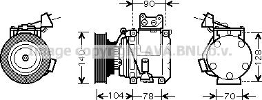 Prasco TOK438 - Компресор, климатизация vvparts.bg