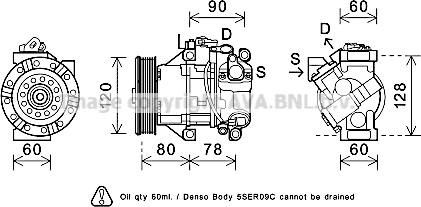 Prasco TOK656 - Компресор, климатизация vvparts.bg