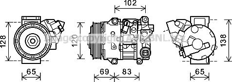 Prasco TOK661 - Компресор, климатизация vvparts.bg