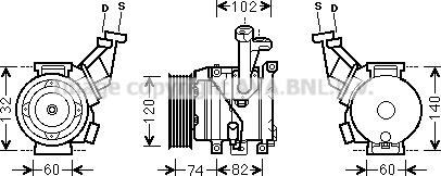 Prasco TOK635 - Компресор, климатизация vvparts.bg