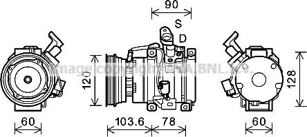 Prasco TOK631 - Компресор, климатизация vvparts.bg