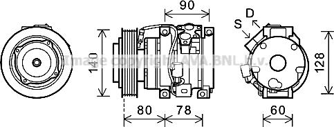 Prasco TOK620 - Компресор, климатизация vvparts.bg