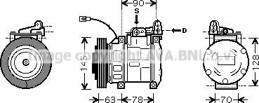 Prasco TOK387 - Компресор, климатизация vvparts.bg