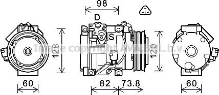 Prasco TOK726 - Компресор, климатизация vvparts.bg