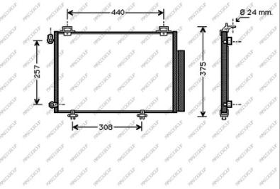 Prasco TY320C001 - Кондензатор, климатизация vvparts.bg