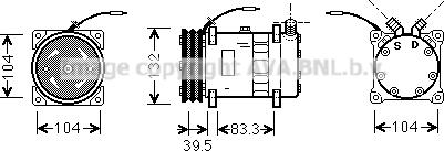 Prasco UVAK048 - Компресор, климатизация vvparts.bg