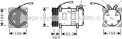 Prasco UVAK042 - Компресор, климатизация vvparts.bg