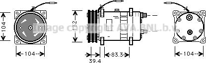 Prasco UVK047 - Компресор, климатизация vvparts.bg