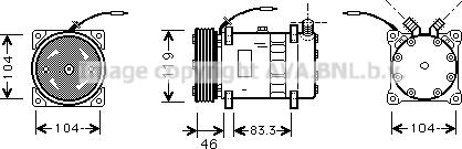 Prasco UVAK050 - Компресор, климатизация vvparts.bg