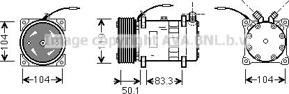 Prasco UVAK051 - Компресор, климатизация vvparts.bg