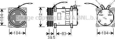 Prasco UVAK035 - Компресор, климатизация vvparts.bg