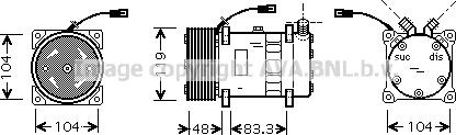 Prasco UVAK121 - Компресор, климатизация vvparts.bg