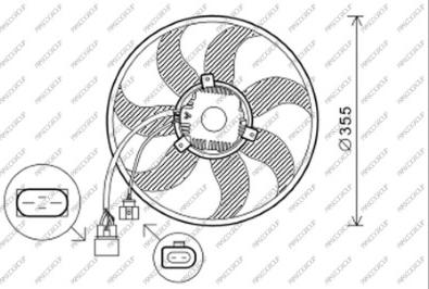 Prasco VG055F004 - Вентилатор, охлаждане на двигателя vvparts.bg