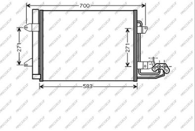 Prasco VG715C001 - Кондензатор, климатизация vvparts.bg