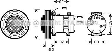 Prasco VLAK053 - Компресор, климатизация vvparts.bg