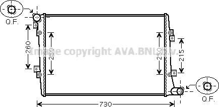 Prasco VN2255 - Радиатор, охлаждане на двигателя vvparts.bg