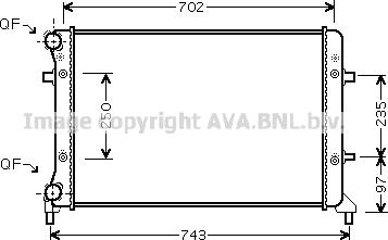 Prasco VN2204 - Радиатор, охлаждане на двигателя vvparts.bg