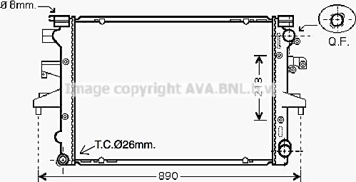 Prasco VN2232 - Радиатор, охлаждане на двигателя vvparts.bg