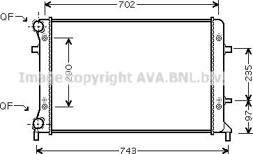 Prasco VN2228 - Радиатор, охлаждане на двигателя vvparts.bg