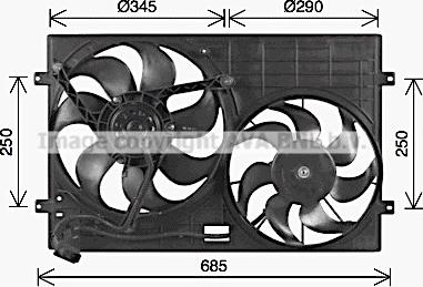 Prasco VN7543 - Вентилатор, охлаждане на двигателя vvparts.bg