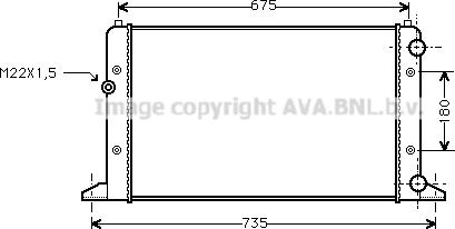 Prasco VNA2160 - Радиатор, охлаждане на двигателя vvparts.bg