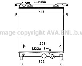 Prasco VNA2325 - Радиатор, охлаждане на двигателя vvparts.bg