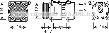 Prasco VNAK288 - Компресор, климатизация vvparts.bg