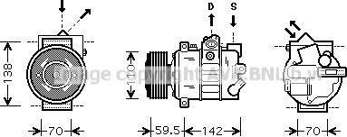 Prasco VNAK220 - Компресор, климатизация vvparts.bg