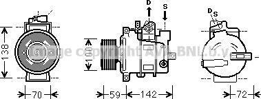 Prasco VNK380 - Компресор, климатизация vvparts.bg