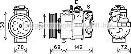 Prasco VNK321 - Компресор, климатизация vvparts.bg