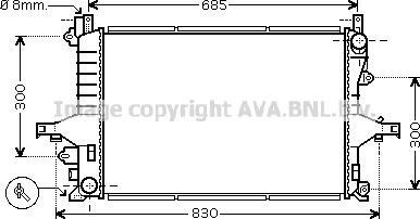 Prasco VO2116 - Радиатор, охлаждане на двигателя vvparts.bg