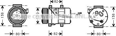 Prasco VOAK054 - Компресор, климатизация vvparts.bg