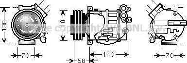 Prasco VOAK144 - Компресор, климатизация vvparts.bg