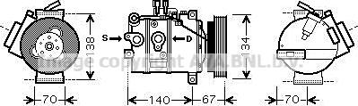 Prasco VOAK142 - Компресор, климатизация vvparts.bg