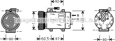 Prasco VOAK101 - Компресор, климатизация vvparts.bg