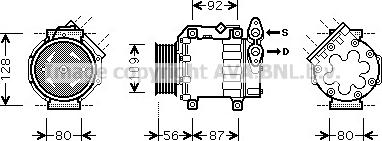 Prasco VOAK188 - Компресор, климатизация vvparts.bg